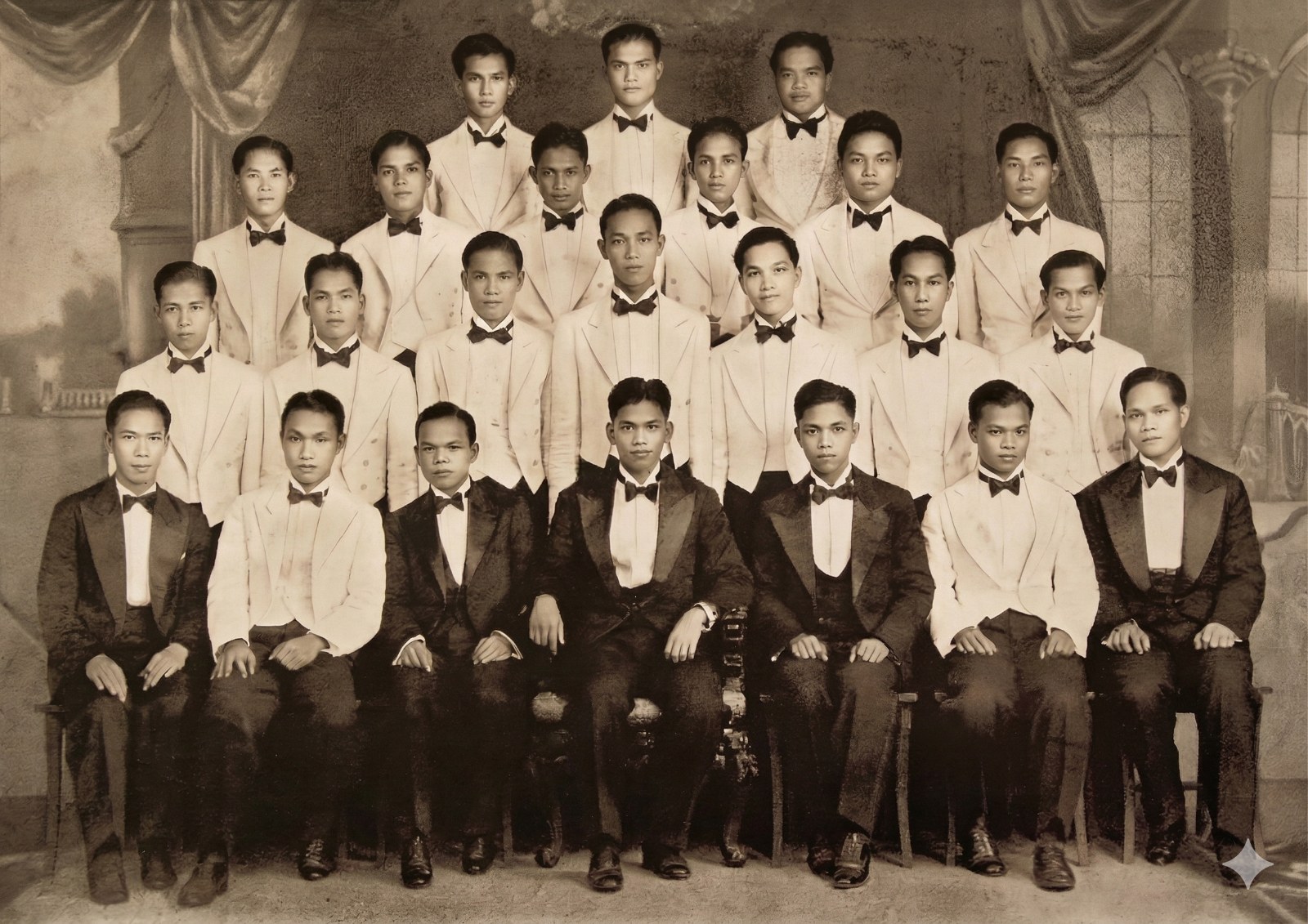 The first fraternity photo taken at the Sun Studio in Binondo